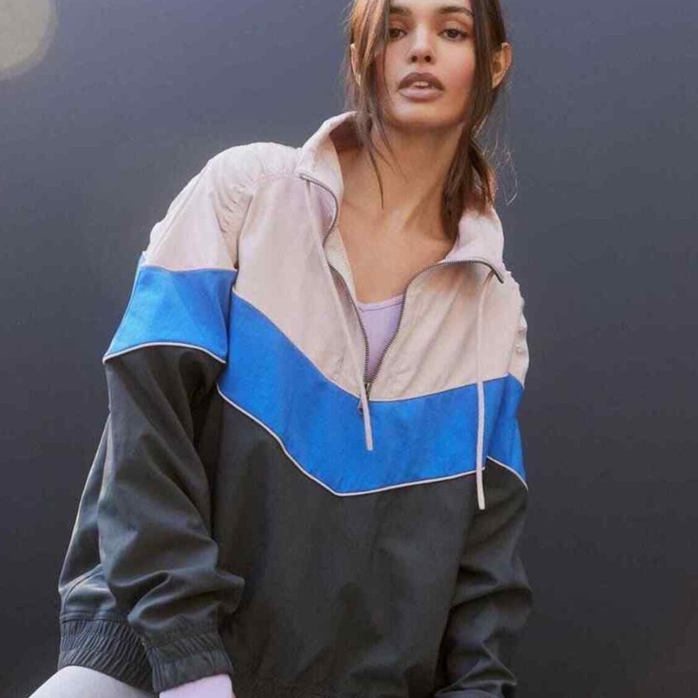 Free People Movement Walk The Line Colorblock Pullover